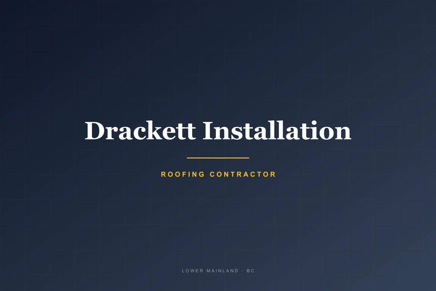 Drackett Installation