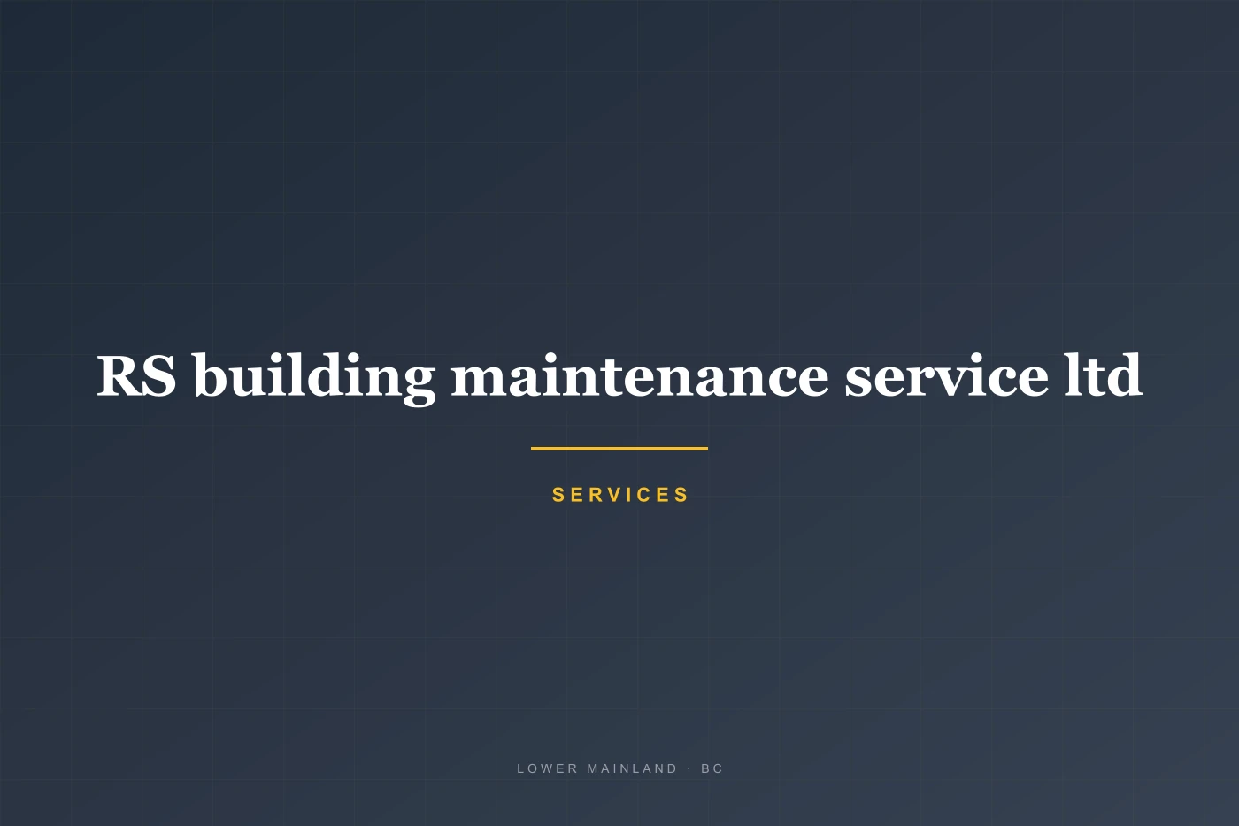 RS building maintenance service ltd