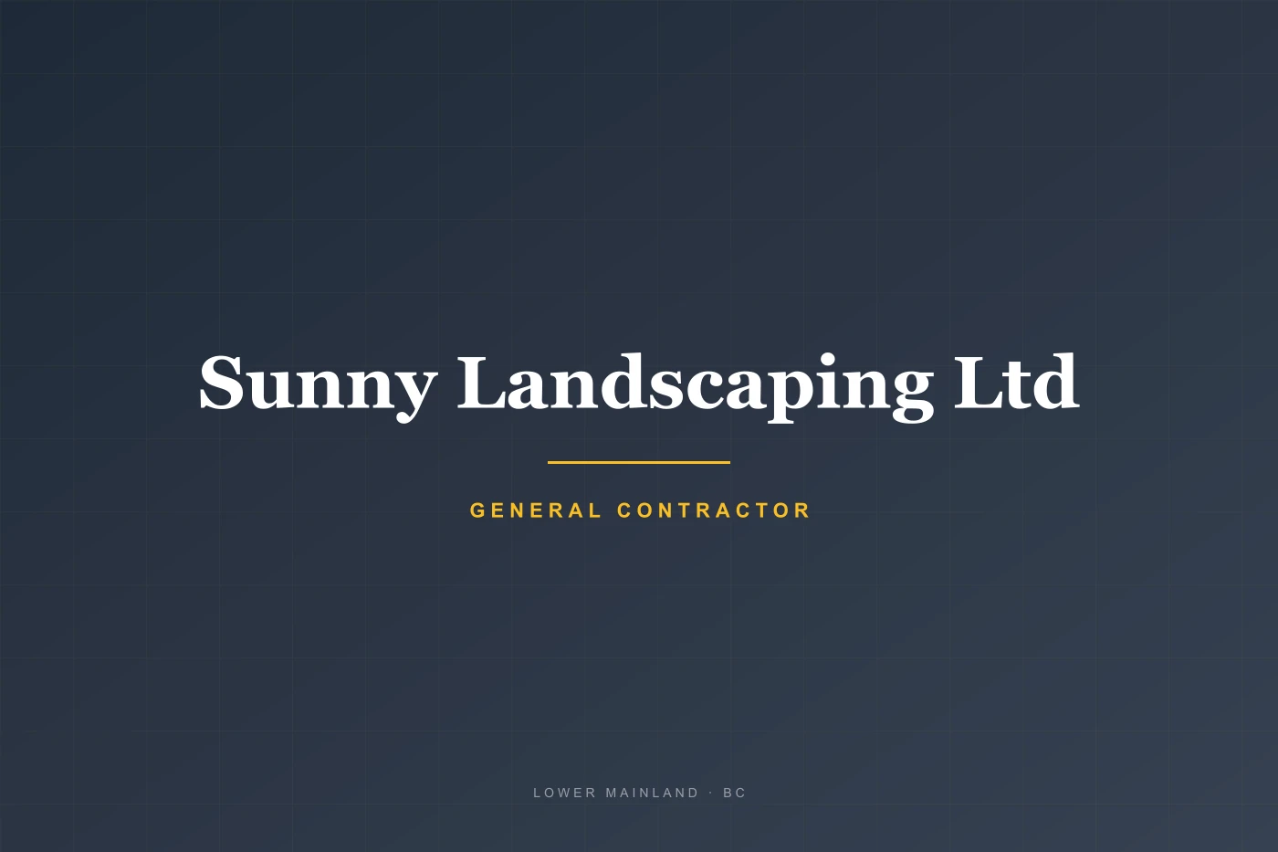 Sunny Landscaping Ltd